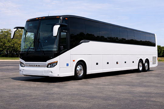 56-passenger charter bus available for charter in Houston, TX